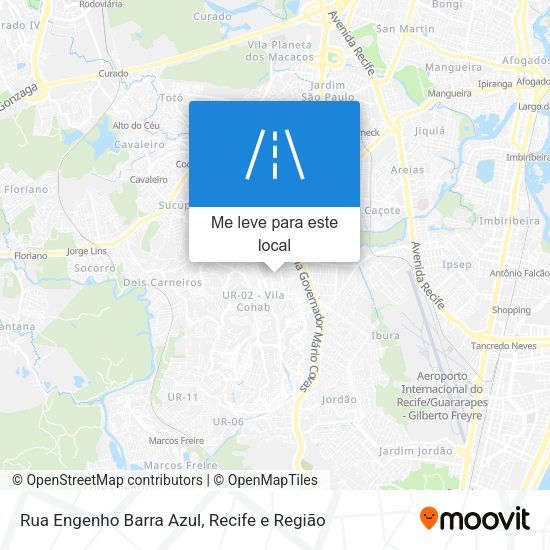Rua Engenho Barra Azul mapa