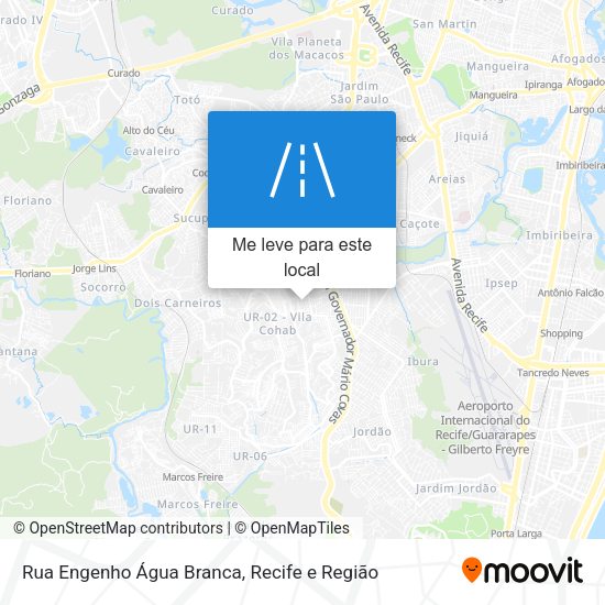Rua Engenho Água Branca mapa