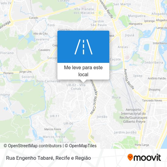 Rua Engenho Tabaré mapa