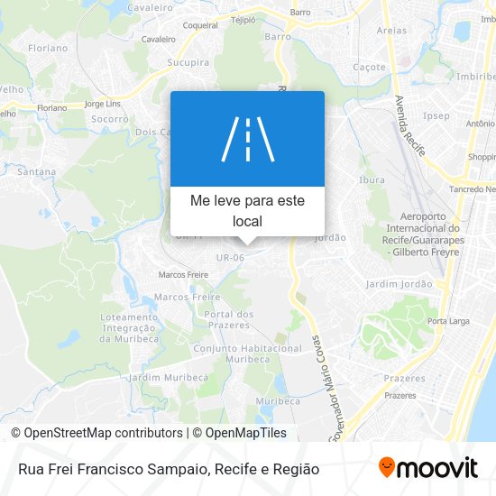 Rua Frei Francisco Sampaio mapa