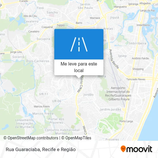 Rua Guaraciaba mapa
