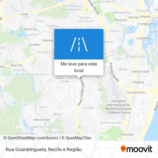 Rua Guaratingueta mapa