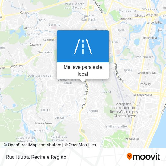 Rua Itiúba mapa
