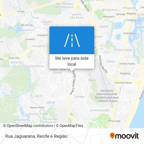 Rua Jaguarana mapa