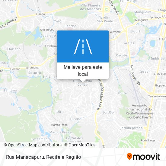 Rua Manacapuru mapa