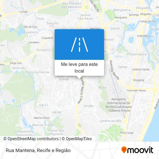 Rua Mantena mapa