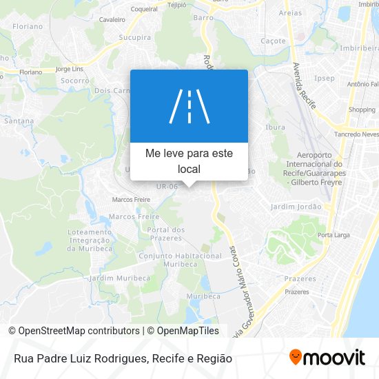 Rua Padre Luiz Rodrigues mapa