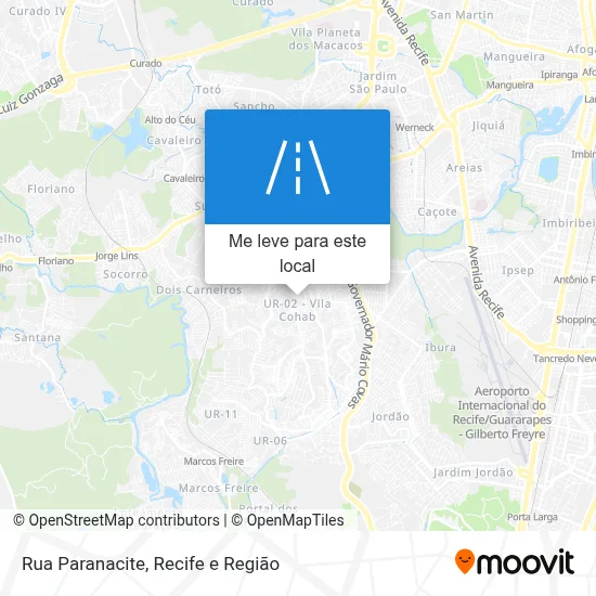 Rua Paranacite mapa