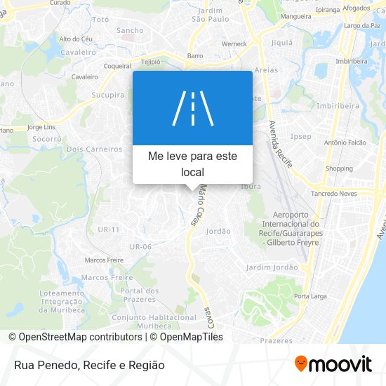 Rua Penedo mapa