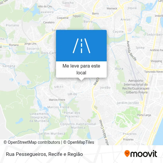 Rua Pessegueiros mapa