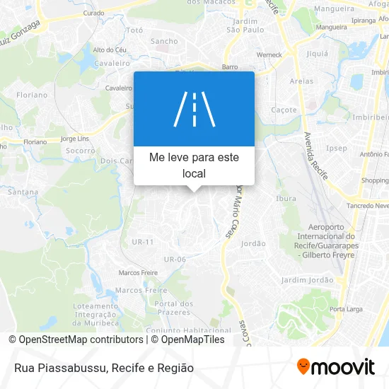 Rua Piassabussu mapa