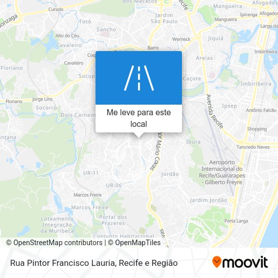 Rua Pintor Francisco Lauria mapa