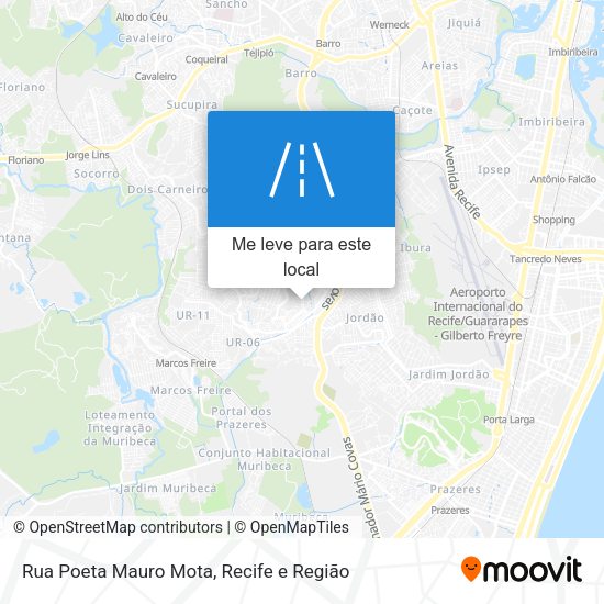 Rua Poeta Mauro Mota mapa