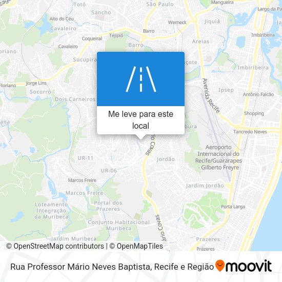Rua Professor Mário Neves Baptista mapa