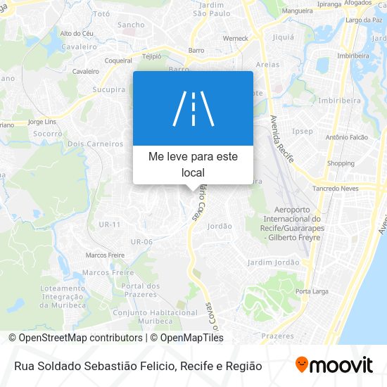 Rua Soldado Sebastião Felicio mapa
