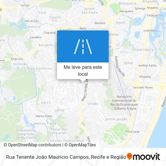 Rua Tenente João Mauricio Campos mapa