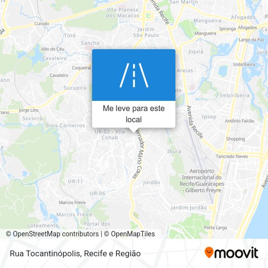 Rua Tocantinópolis mapa
