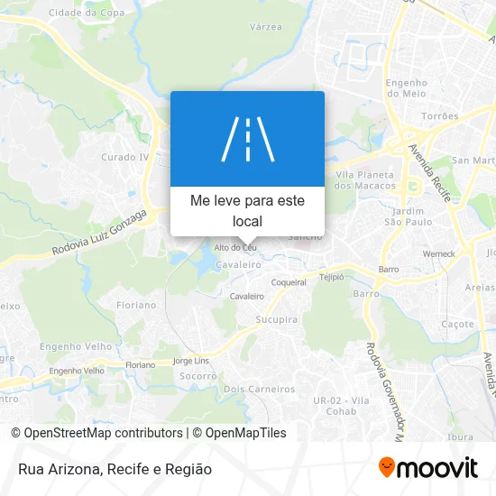 Rua Arizona mapa
