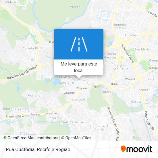 Rua Custódia mapa