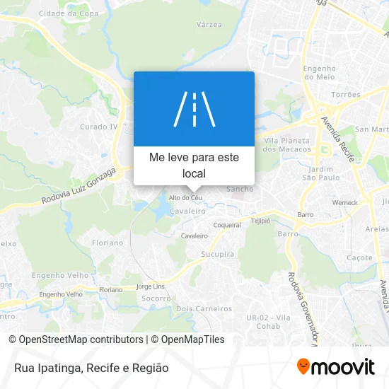 Rua Ipatinga mapa