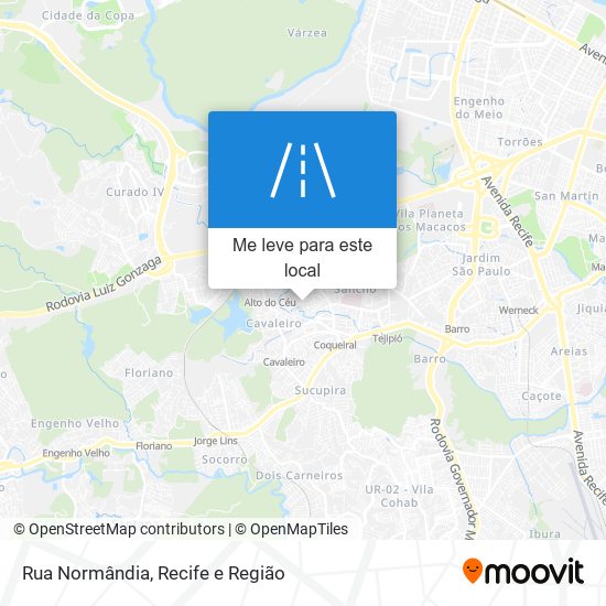 Rua Normândia mapa