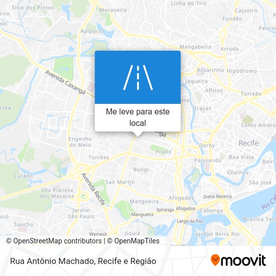 Rua Antônio Machado mapa