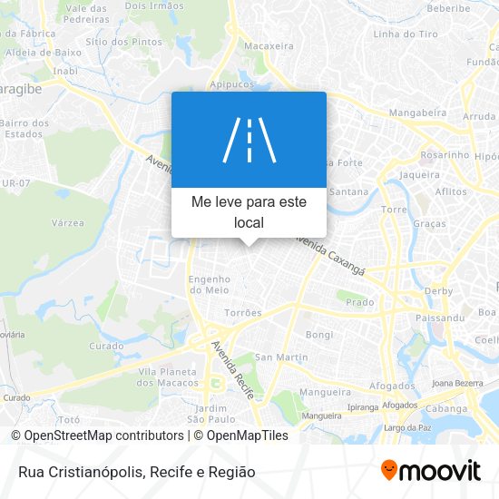 Rua Cristianópolis mapa