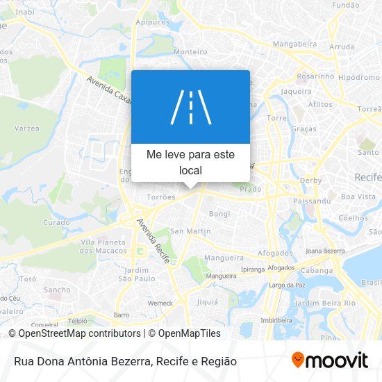 Rua Dona Antônia Bezerra mapa