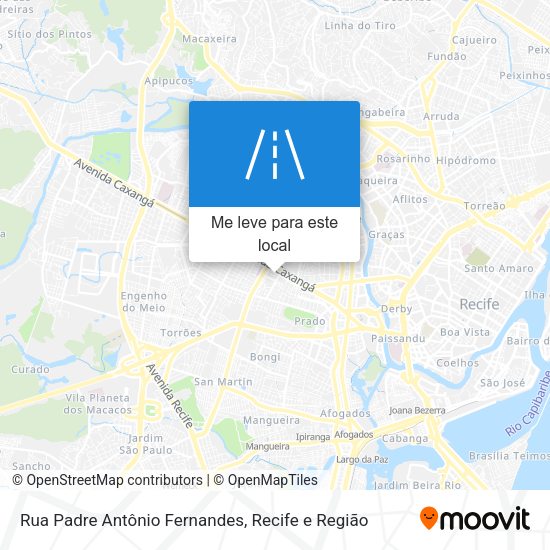 Rua Padre Antônio Fernandes mapa