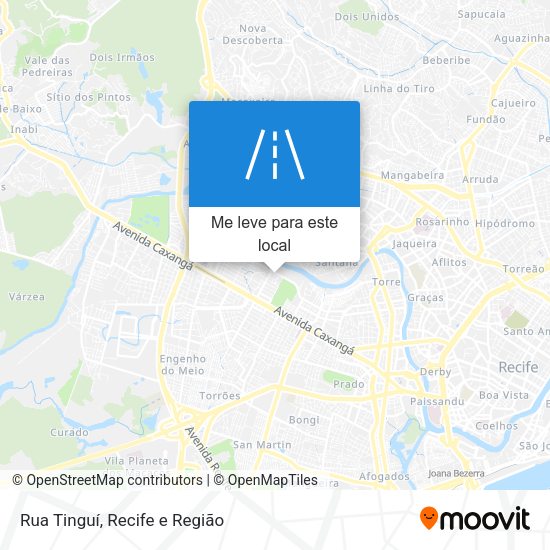 Rua Tinguí mapa