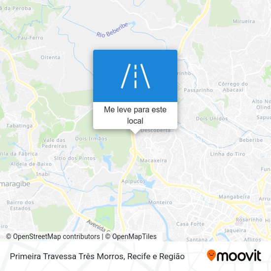Primeira Travessa Três Morros mapa
