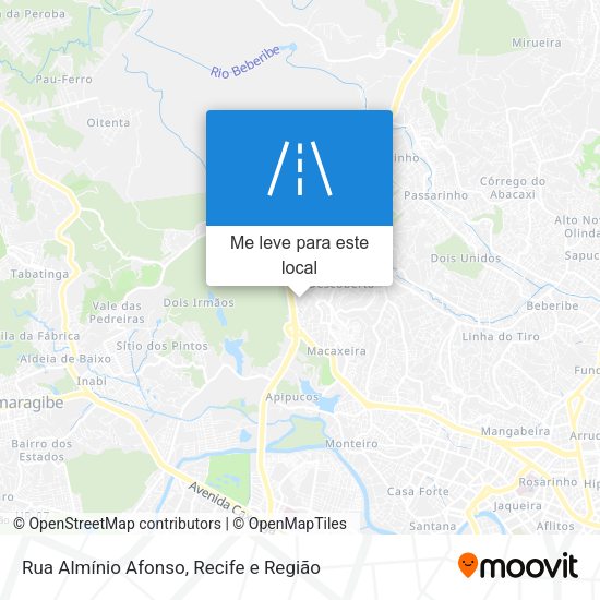 Rua Almínio Afonso mapa