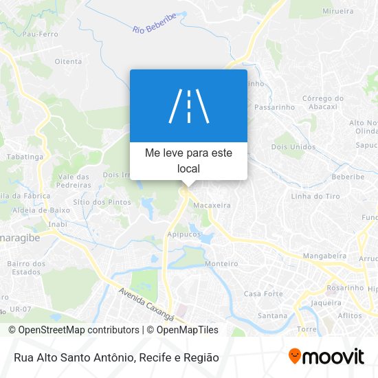 Rua Alto Santo Antônio mapa