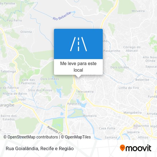 Rua Goialândia mapa