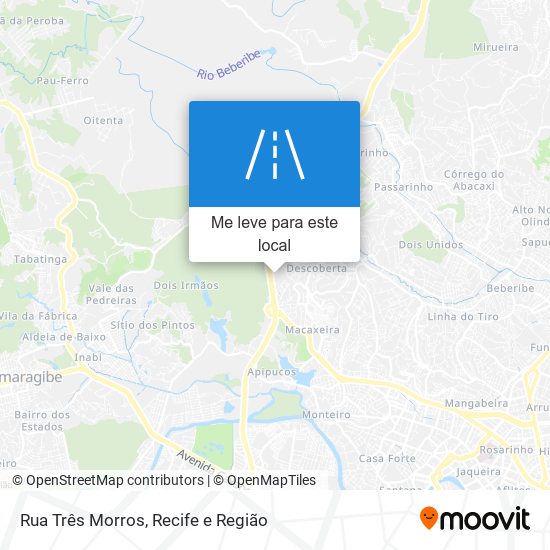 Rua Três Morros mapa