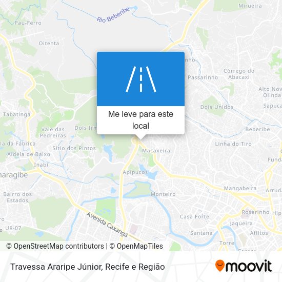 Travessa Araripe Júnior mapa