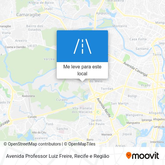 Avenida Professor Luiz Freire mapa