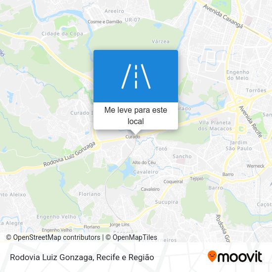 Rodovia Luiz Gonzaga mapa