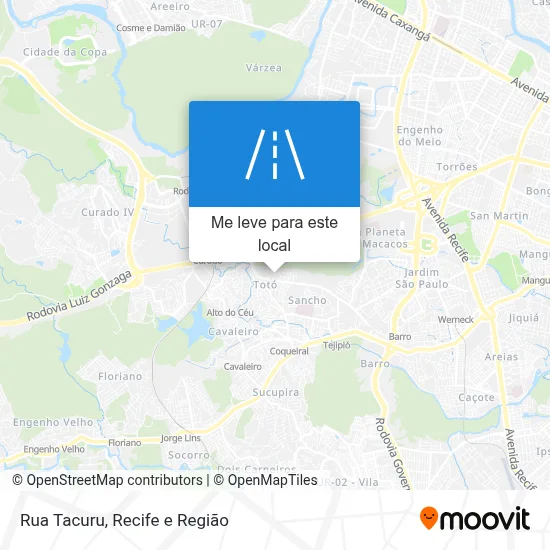 Rua Tacuru mapa