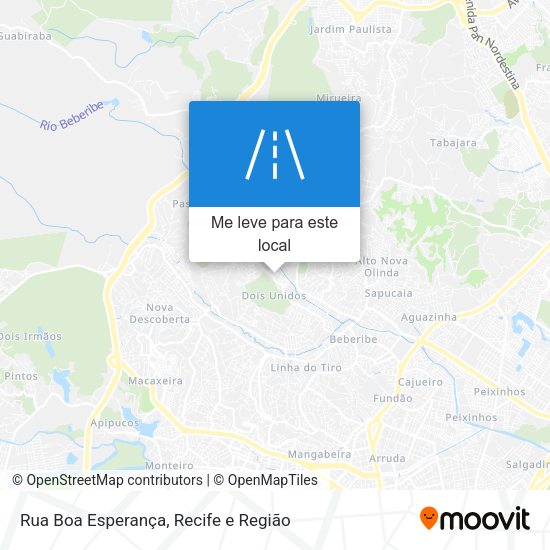 Rua Boa Esperança mapa