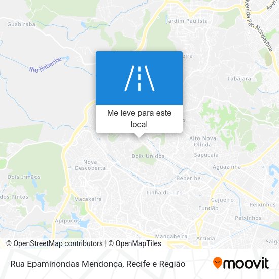 Rua Epaminondas Mendonça mapa