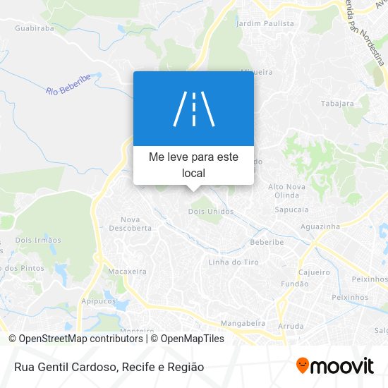 Rua Gentil Cardoso mapa