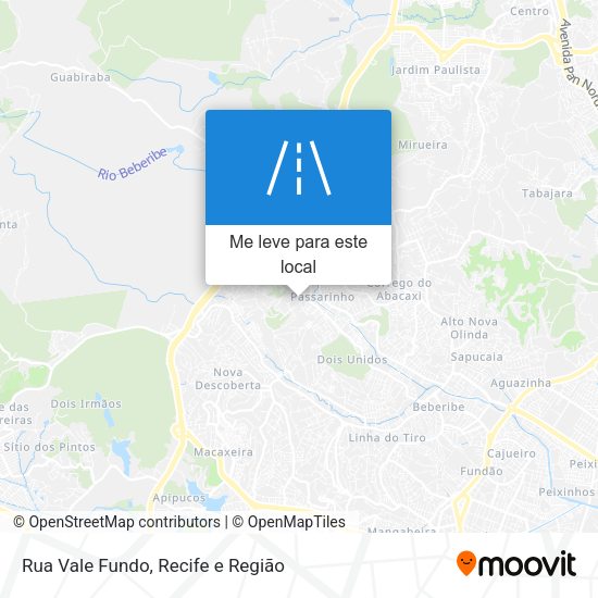 Rua Vale Fundo mapa