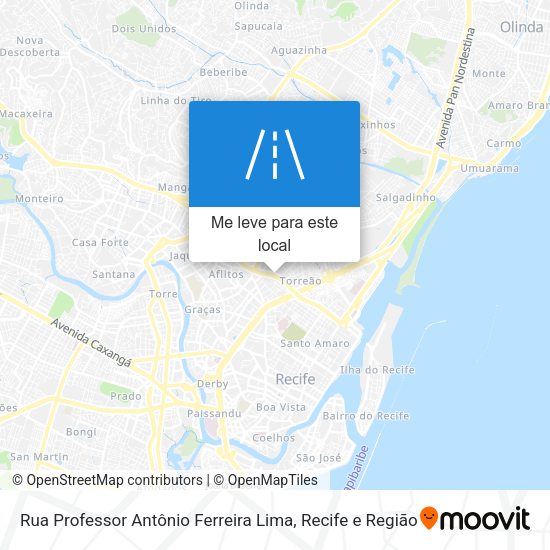 Rua Professor Antônio Ferreira Lima mapa