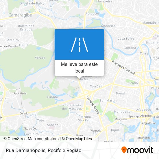 Rua Damianópolis mapa