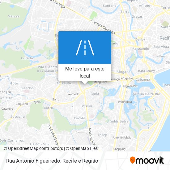 Rua Antônio Figueiredo mapa