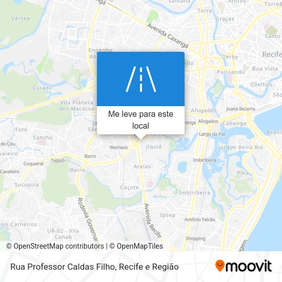 Rua Professor Caldas Filho mapa