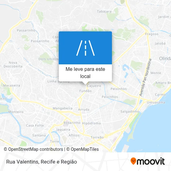Rua Valentins mapa