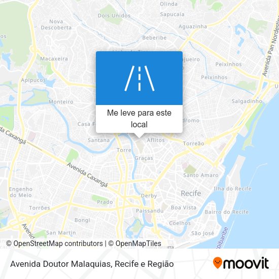 Avenida Doutor Malaquias mapa