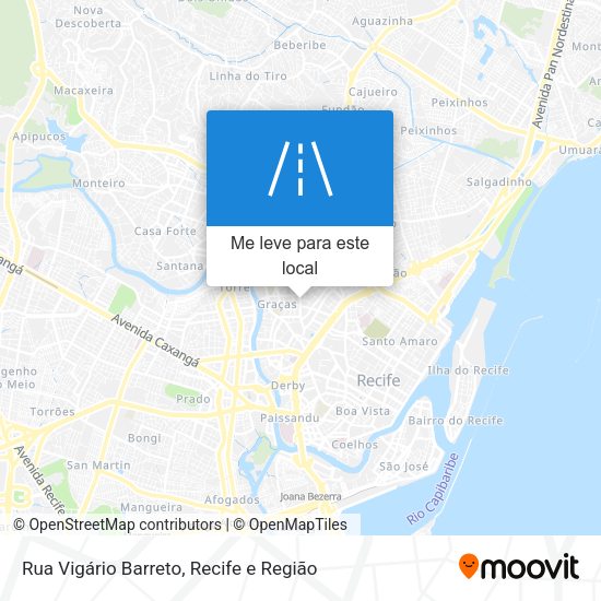 Rua Vigário Barreto mapa